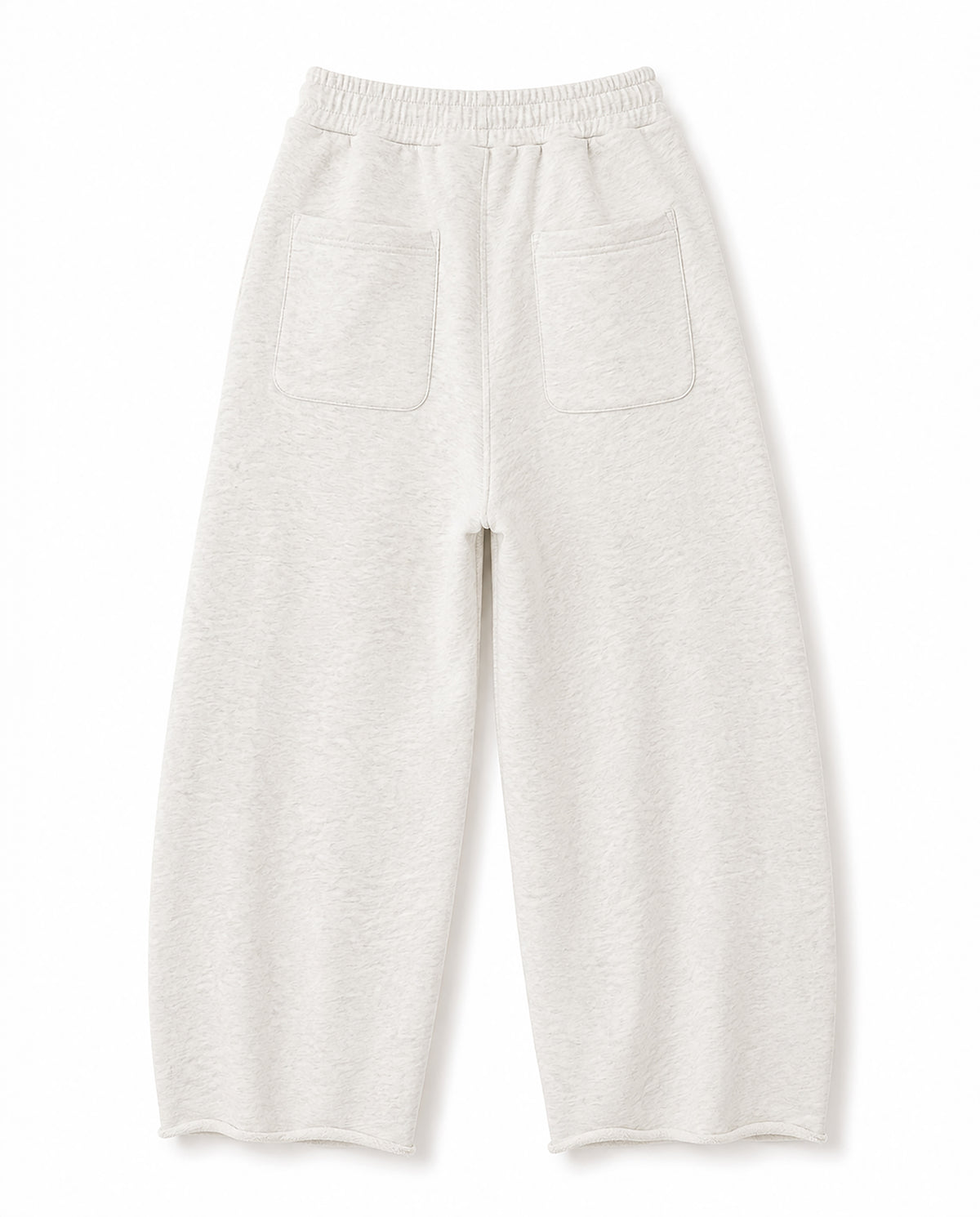 DOUBLE EMBROIDERY WIDE SWEAT PANTS